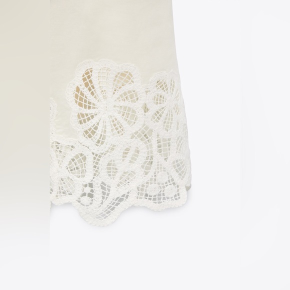 Zara white ivory linen lace maxi dress long backless summer knit limited edition - Picture 7 of 9